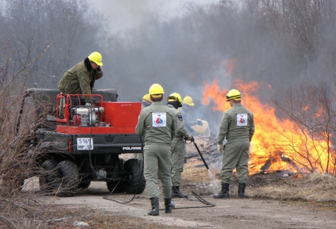 Лесные пожарные состязались в мастерстве
